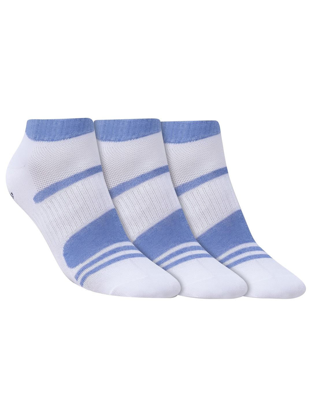 

Dollar Socks Men Pack Of 3 Patterned Cotton Ankle-Length Socks, White