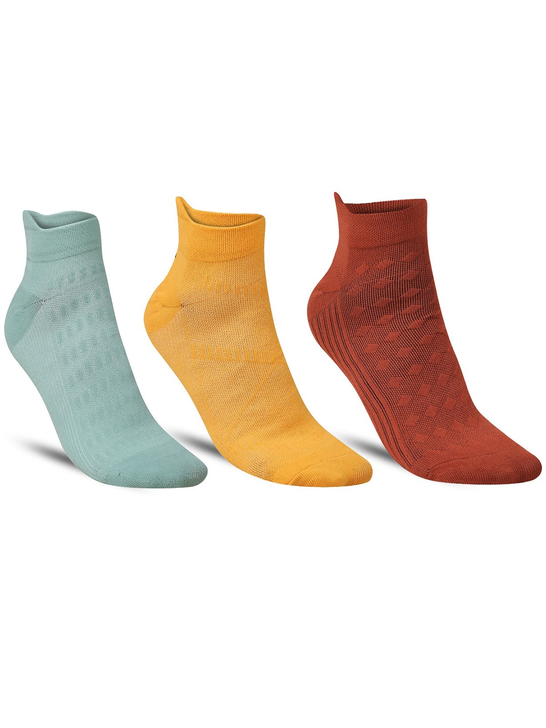

Dollar Socks Men Pack Of 3 Patterned Ankle-Length Socks, Green