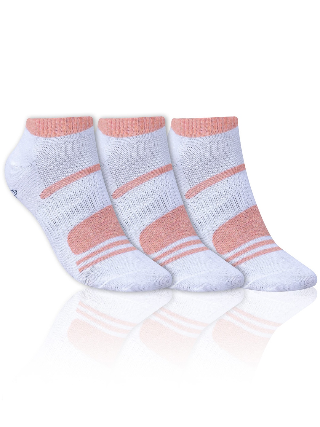 

Dollar Socks Men Pack Of 3 Patterned Cotton Ankle-Length Socks, White