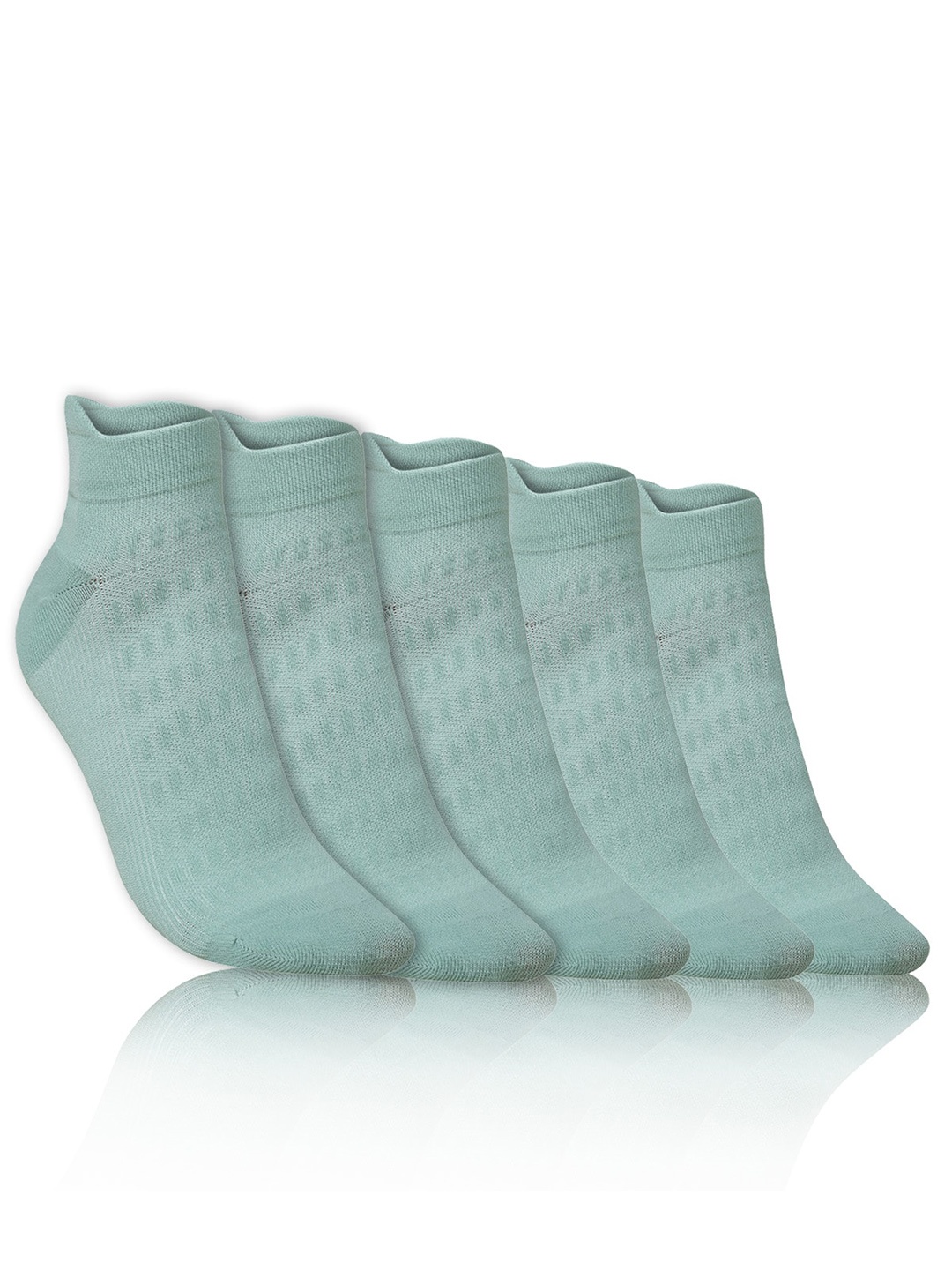 

Dollar Socks Men Pack Of 5 Patterned Ankle-Length Socks, Green
