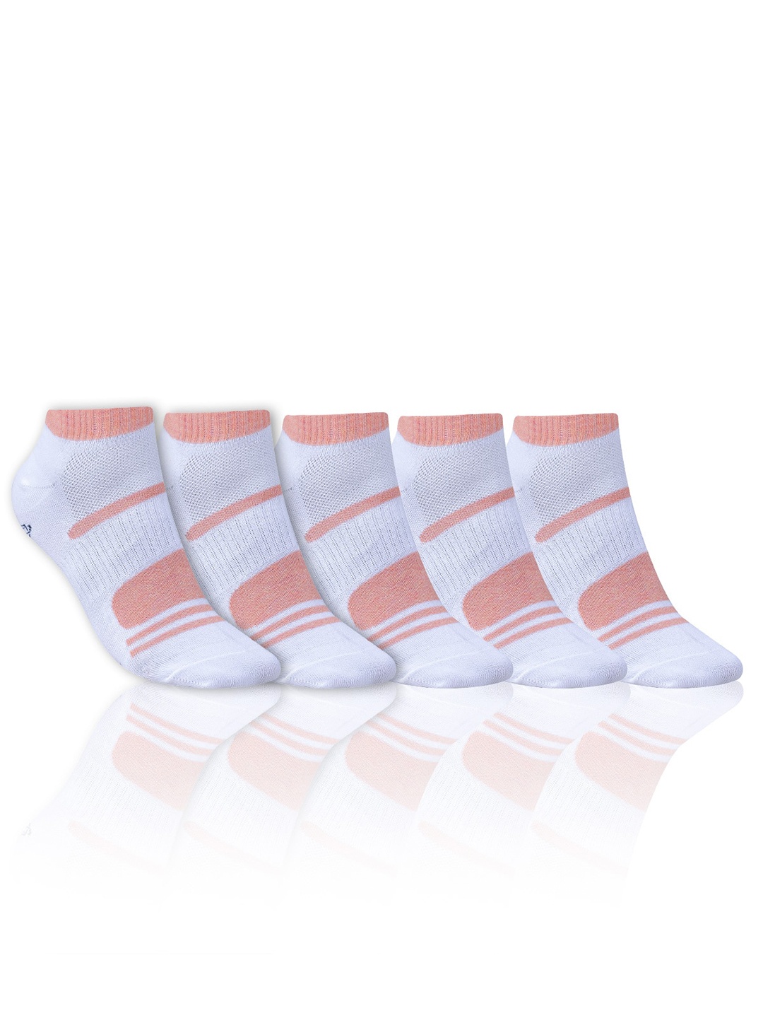 

Dollar Socks Men Pack Of 5 Patterned Cotton Calf-Length Socks, White