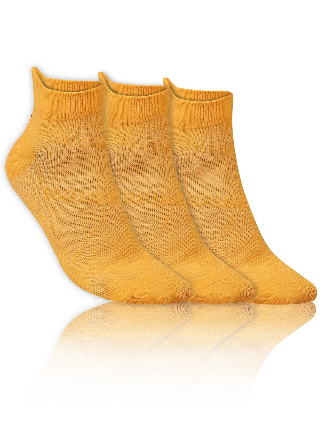 

Dollar Socks Men Pack Of 3 Patterned Ankle-Length Socks, Yellow