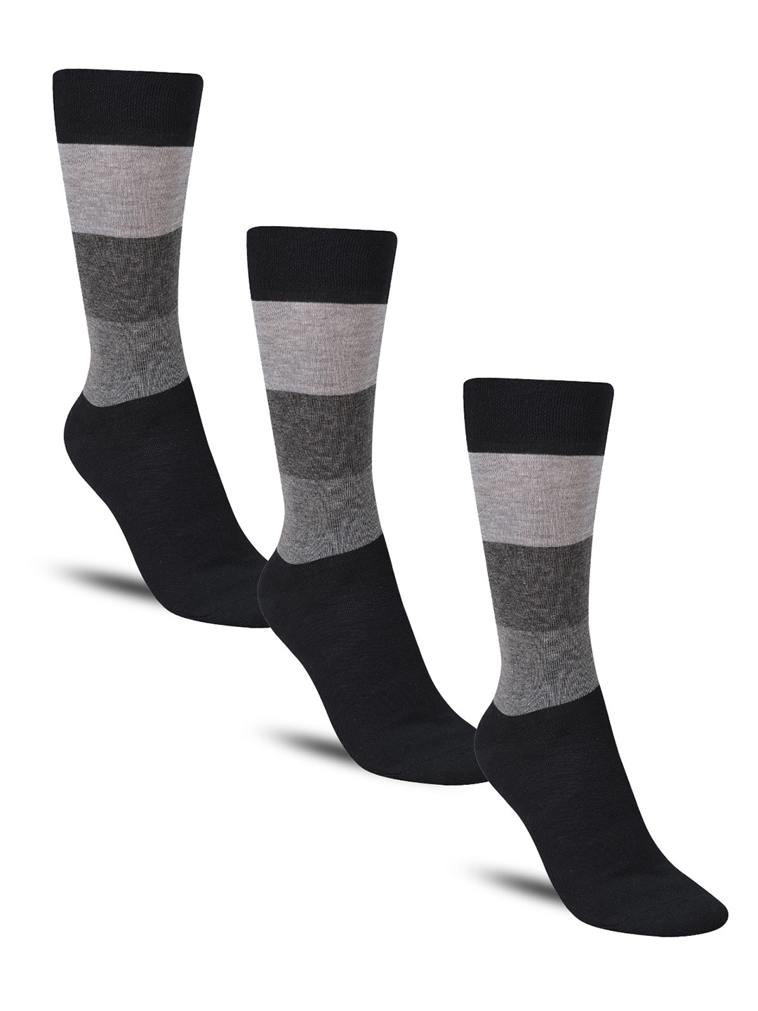 

Dollar Socks Men Pack Of 3 Patterned Cotton Ankle-Length Socks, Grey