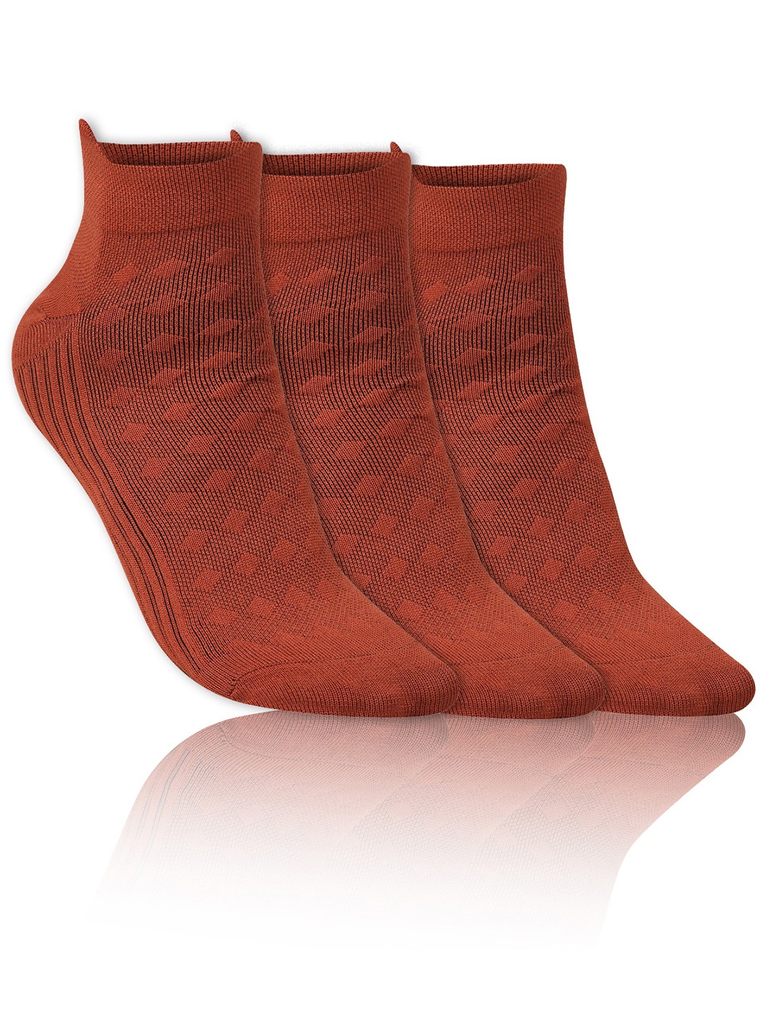 

Dollar Socks Men Pack Of 3 Patterned Ankle-Length Socks, Maroon
