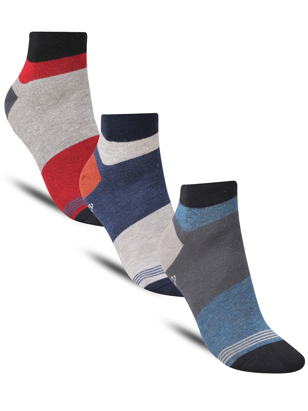 

Dollar Socks Pack Of 3 Cotton Ankle Length Socks, Red