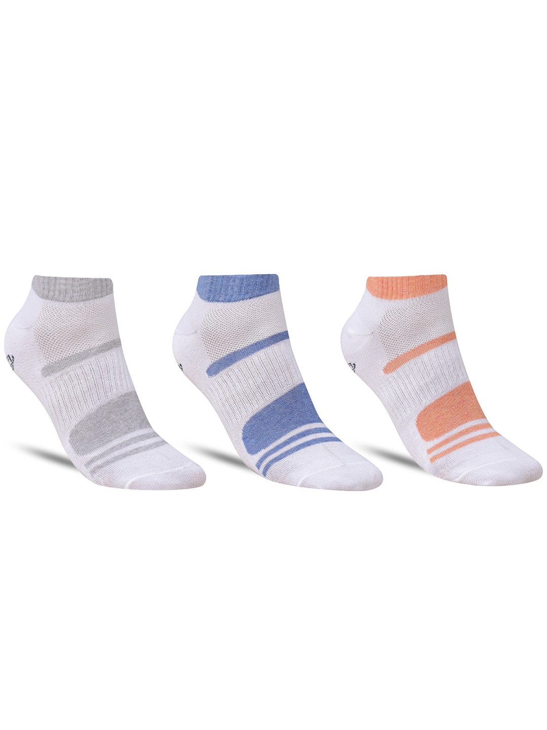 

Dollar Socks Men Pack Of 3 Patterned Cotton Ankle-Length Socks, Grey