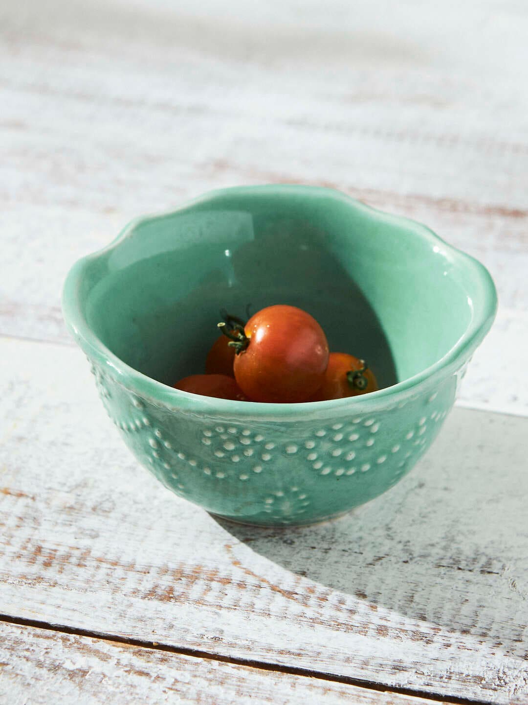 

Chumbak Green Textured Ceramic Matte Bowl