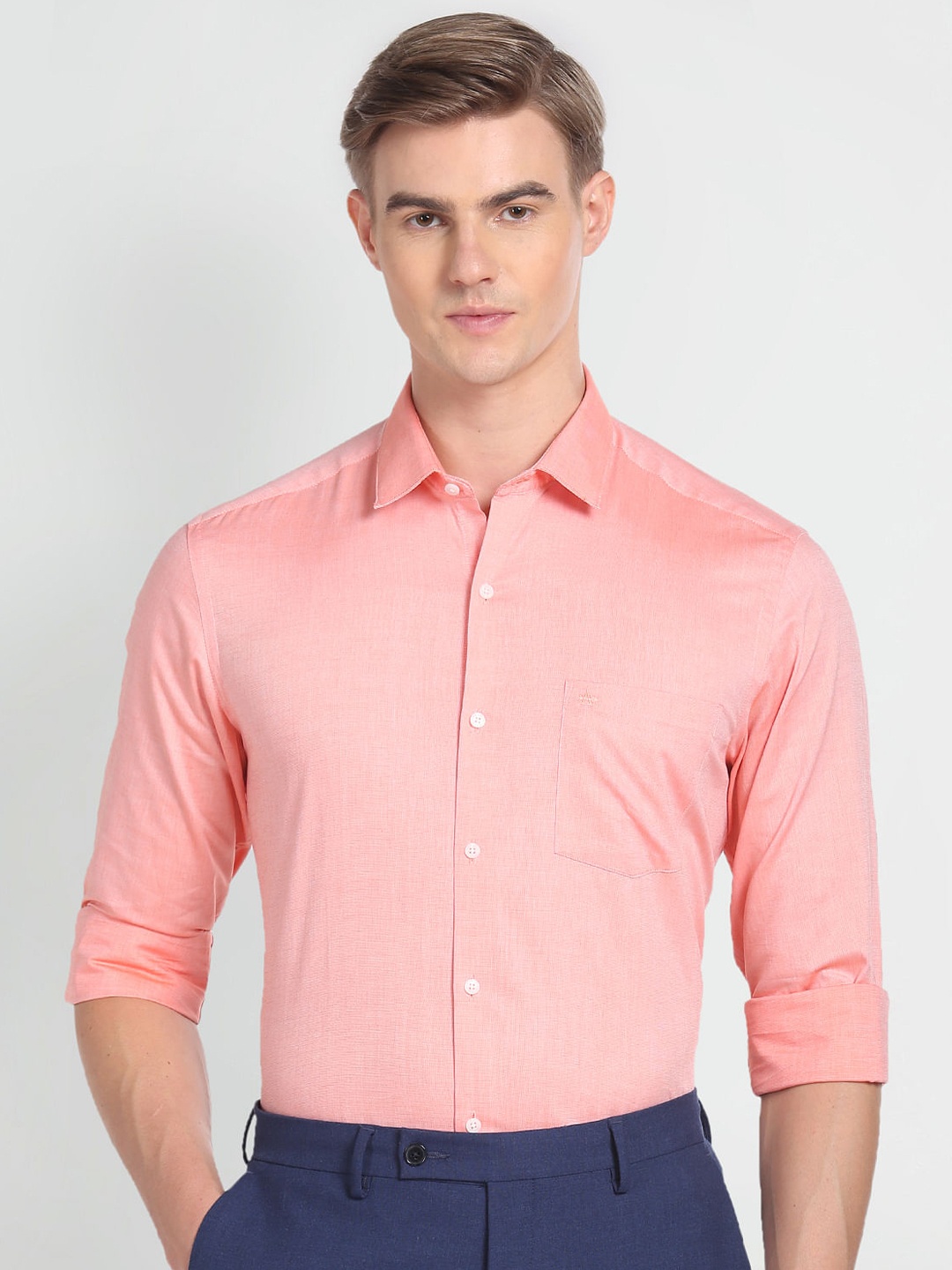 

Arrow Spread Collar Slim Fit Formal Shirt, Pink