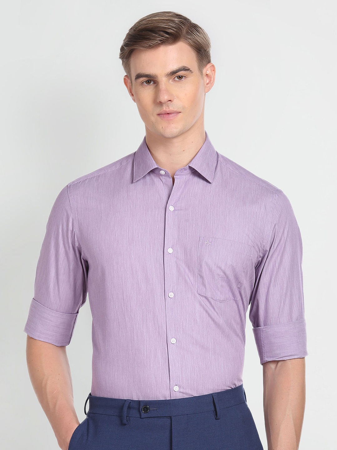 

Arrow Spread Collar Slim Fit Formal Shirt, Purple