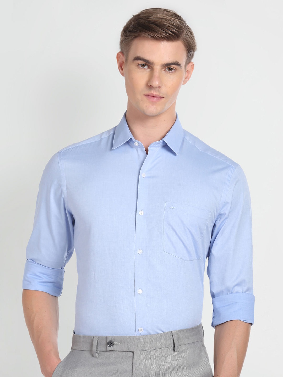 

Arrow Slim Fit Pure Cotton Formal Shirt, Blue