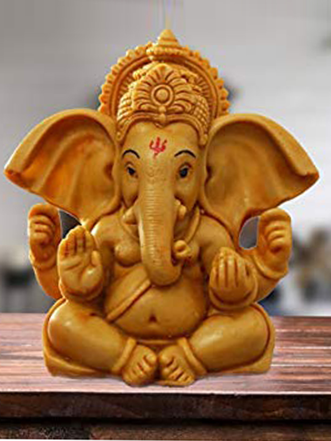 

Ascension Brown & Red Lord Ganesh Showpiece
