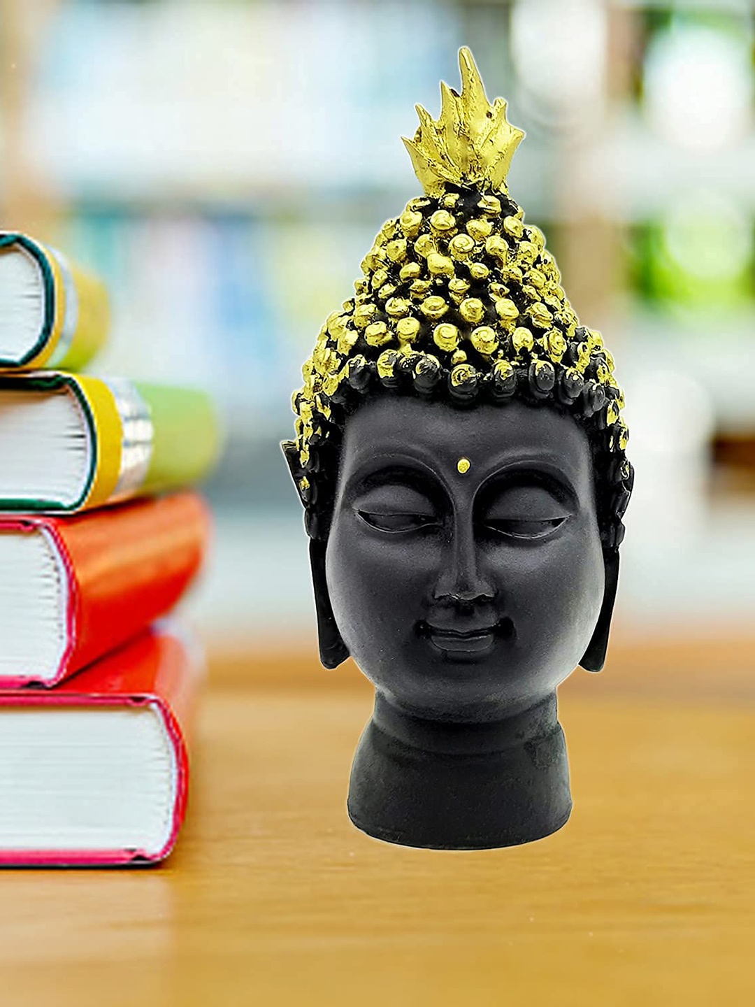 

Ascension Black & Metallic-toned Buddha Head Showpiece