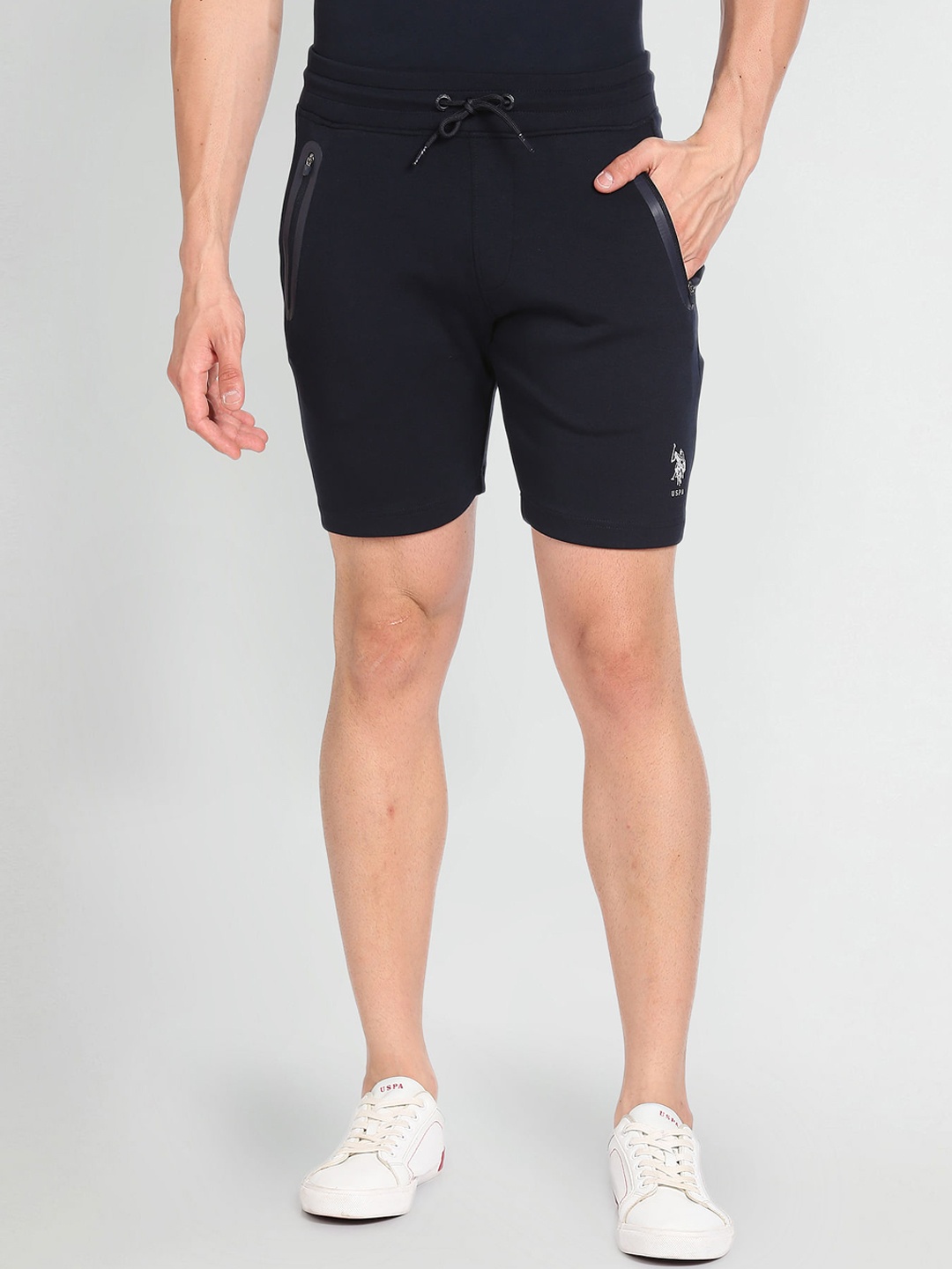 

U.S. Polo Assn. Men Mid Rise Sports Shorts, Navy blue