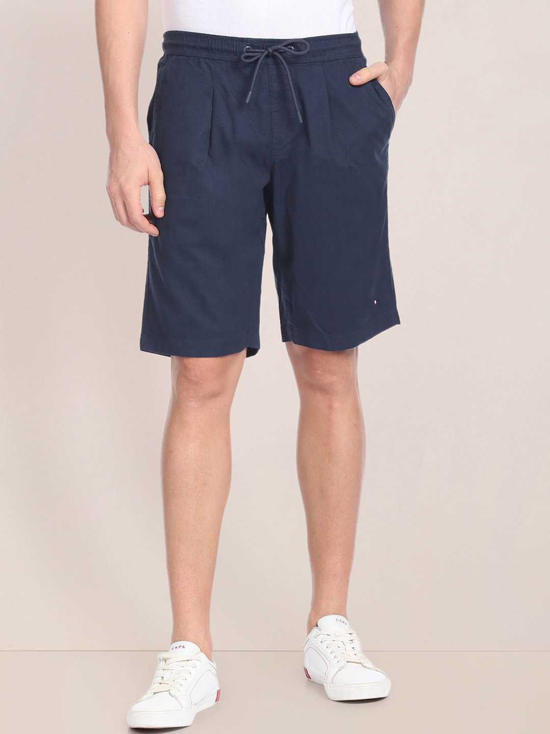 

U.S. Polo Assn. Men Mid Rise Slim Fit Shorts, Navy blue