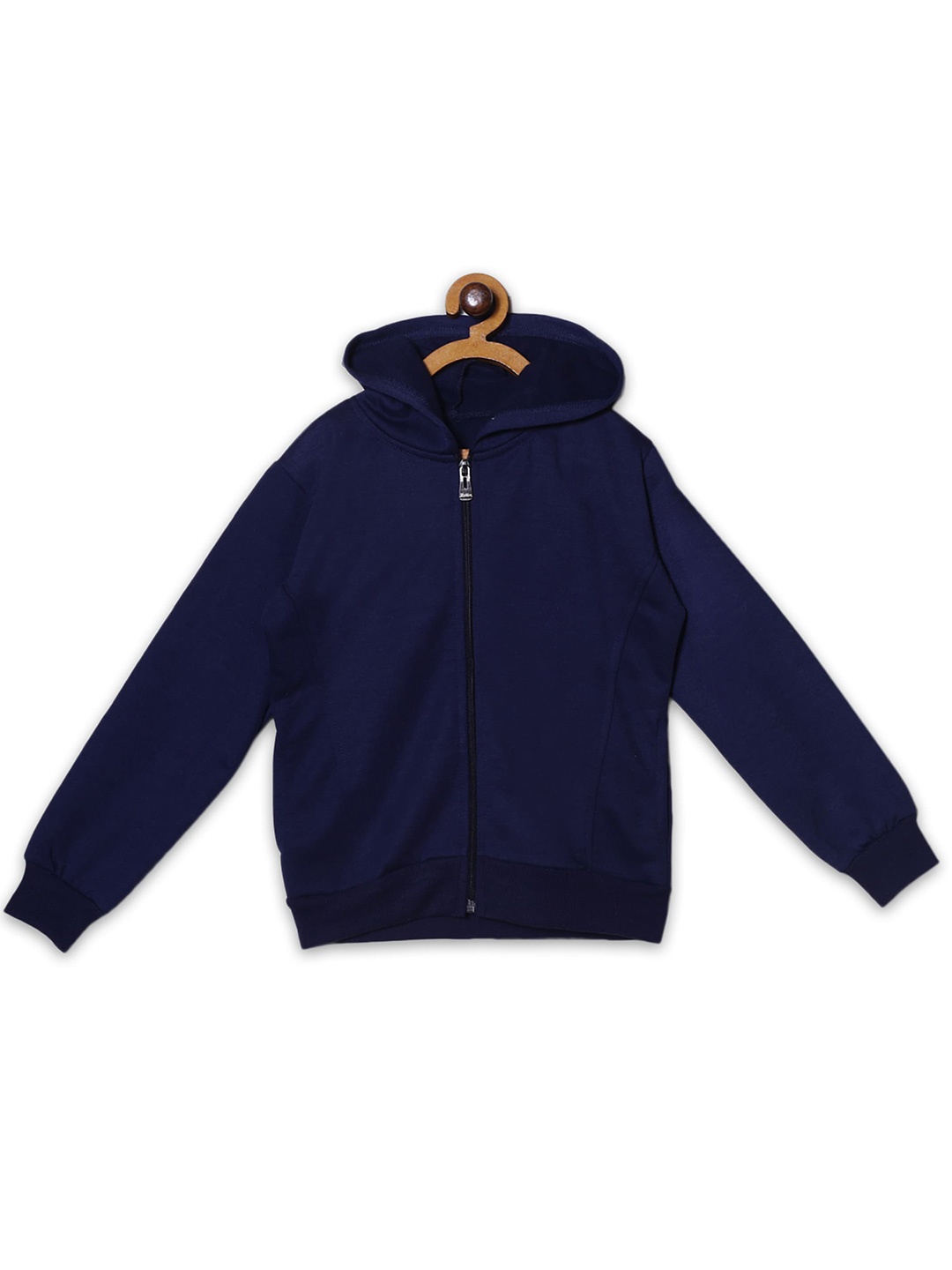 

Fashionable Boys Fleece Hooded Front-Open Sweatshirt, Navy blue