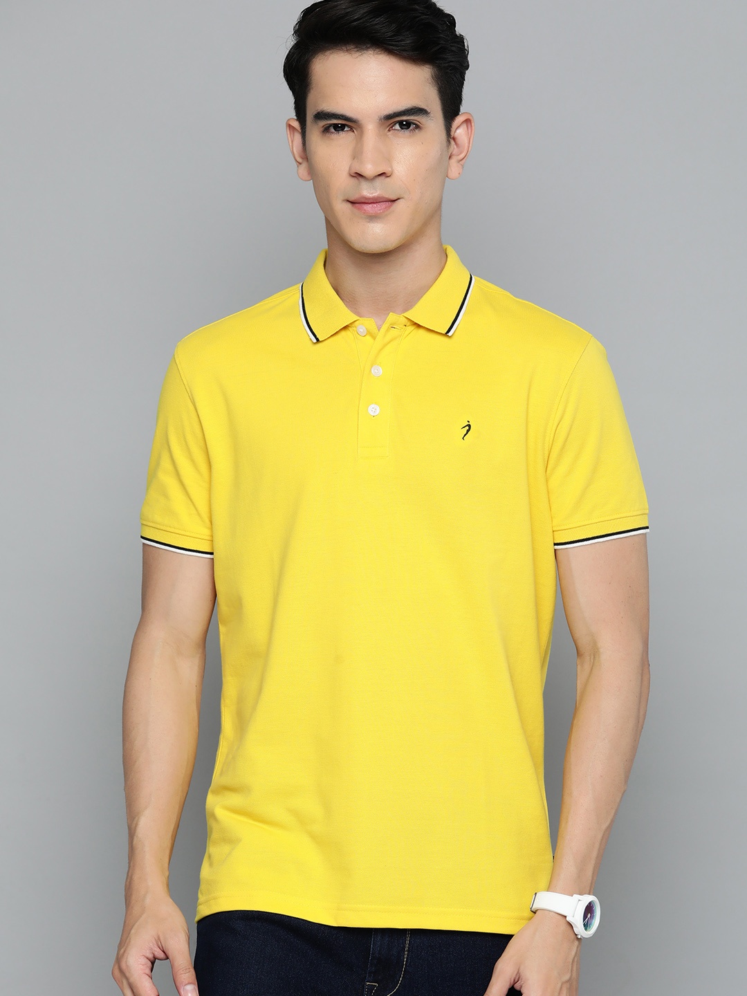 

Indian Terrain Polo Collar T-shirt, Yellow