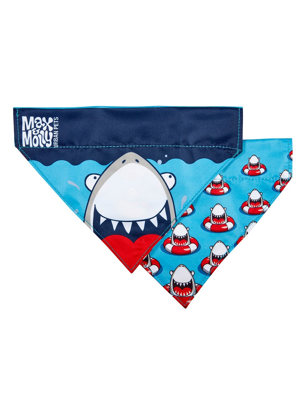 

Max & Molly Printed Dog Pet Bandanas, Blue