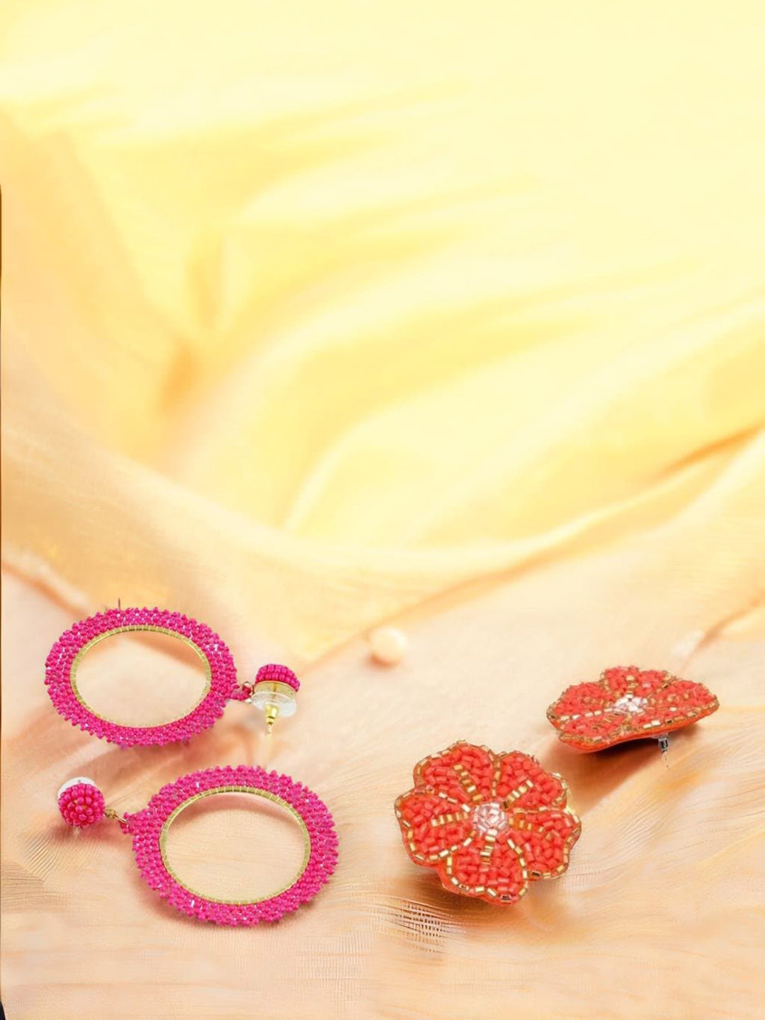 

UNIVERSITY TRENDZ Set Of 2 Classic Drop Earrings, Pink