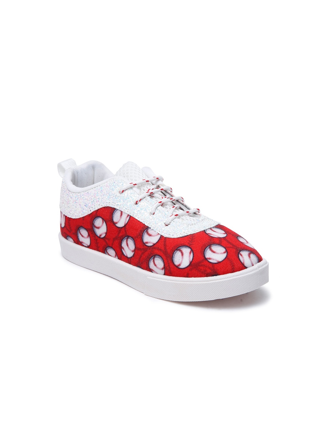 

YK Girls Printed Canvas Basics Sneakers, Red