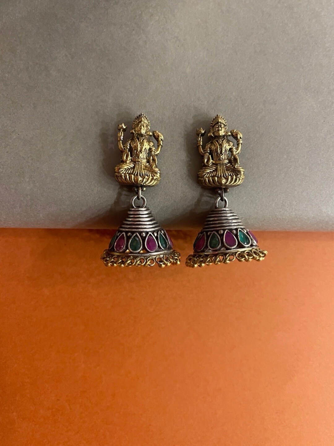 

Digital Dress Room Silver-Plated Contemporary Jhumkas