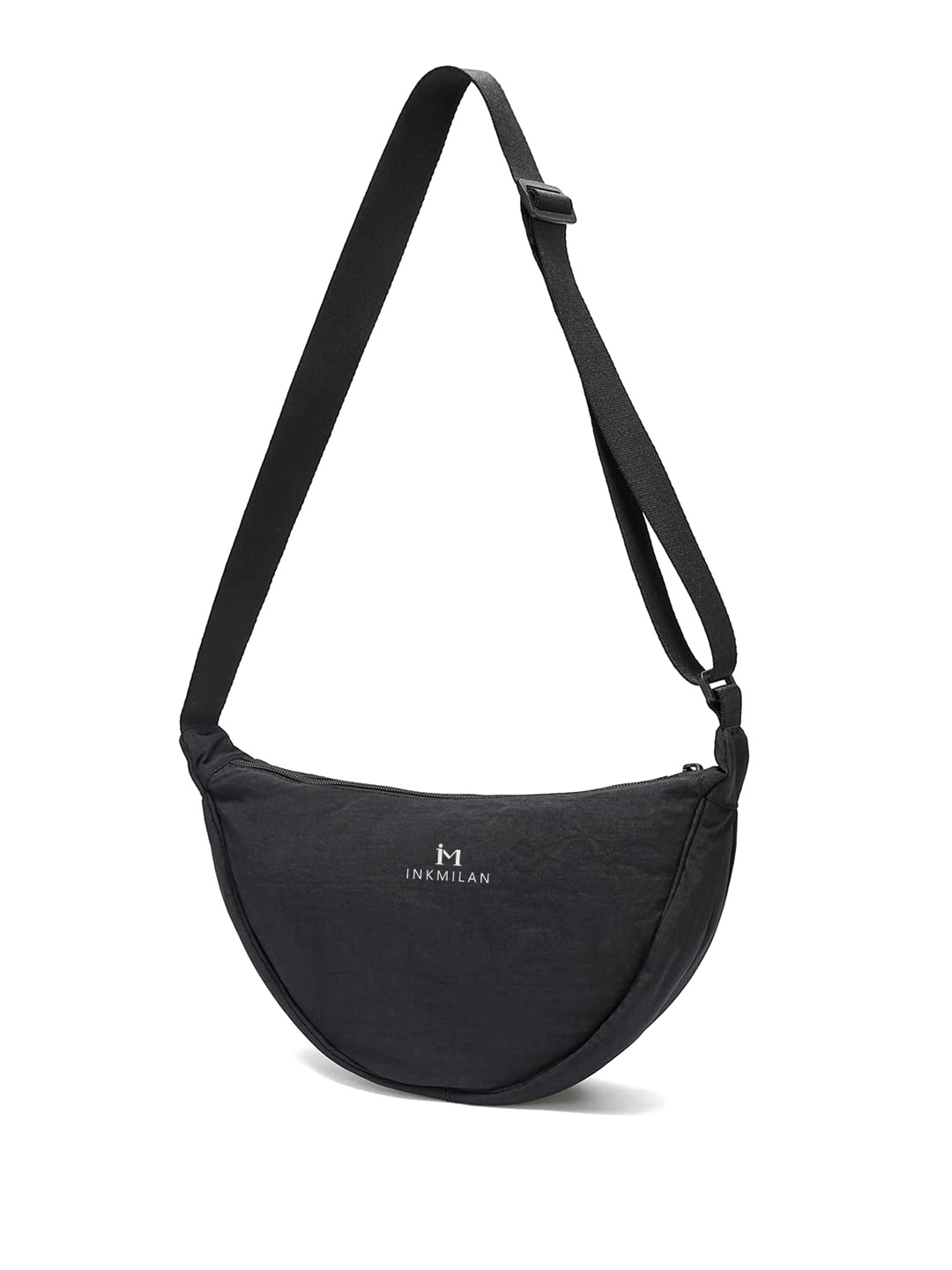 

INKMILAN Half Moon Sling Bag, Black