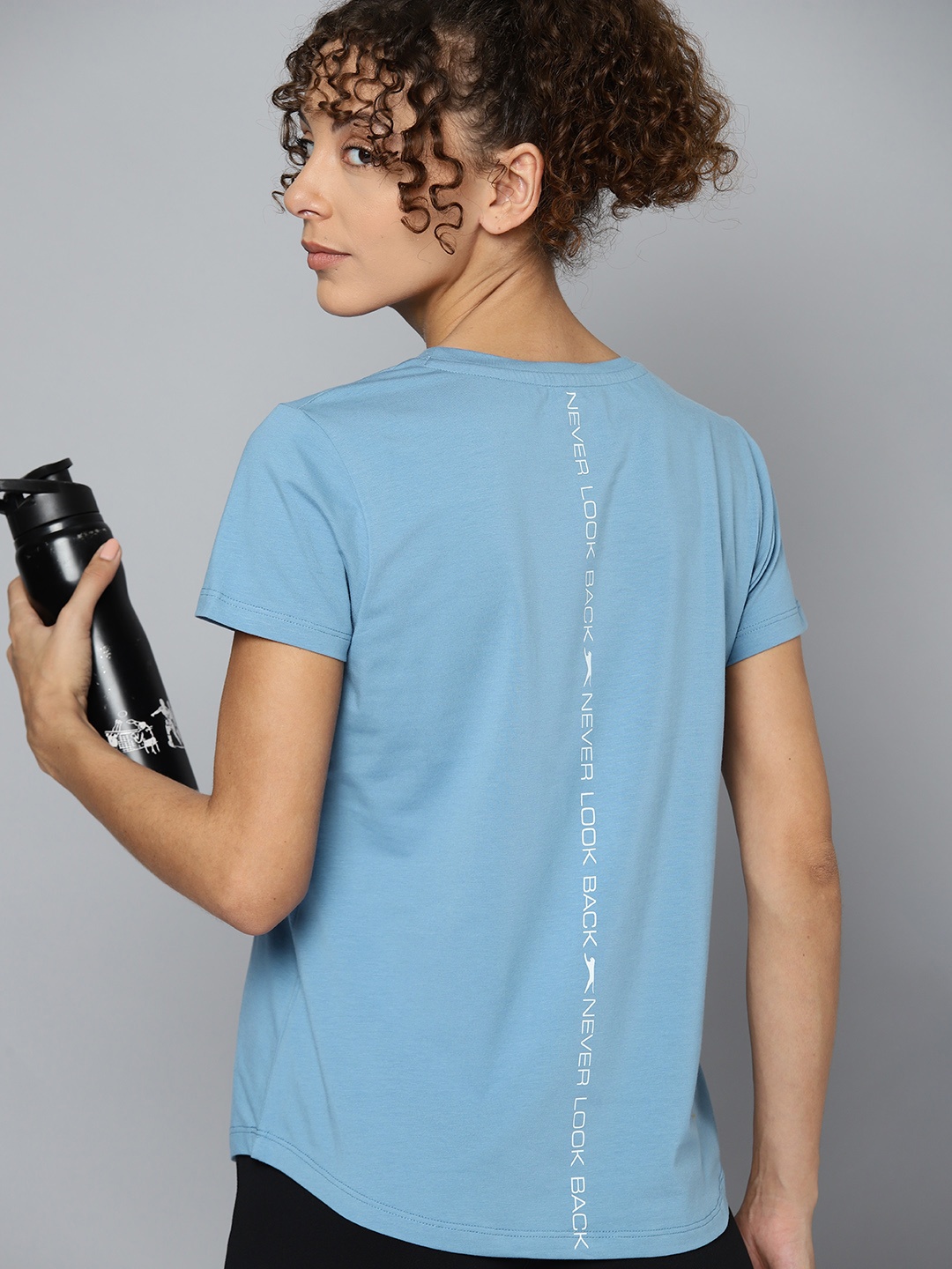 

Slazenger Women Typography Printed T-shirt, Turquoise blue