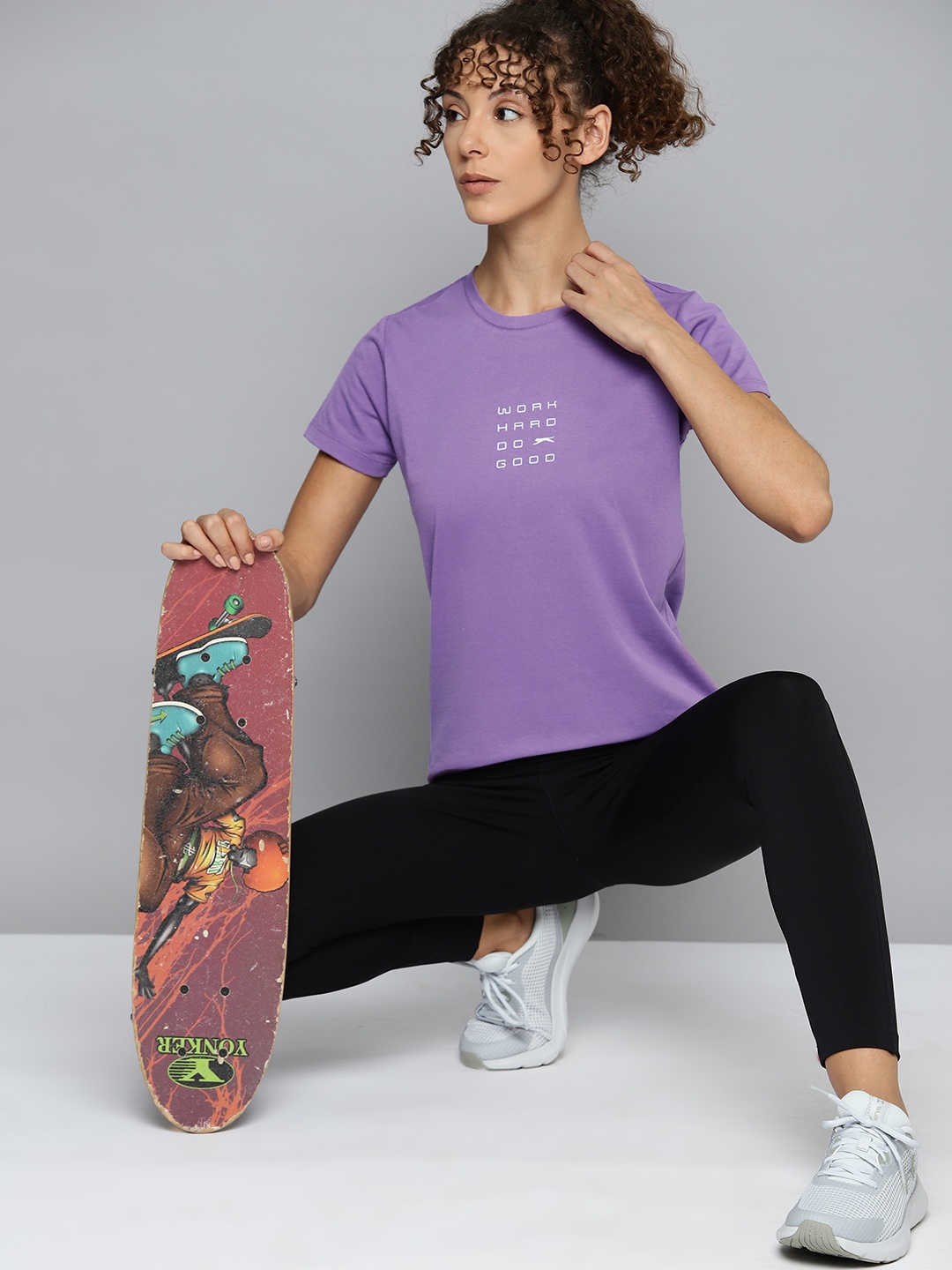 

Slazenger Women Typography Printed T-shirt, Violet