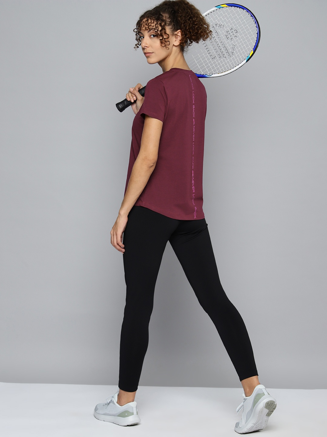 

Slazenger Women Typography Printed T-shirt, Maroon