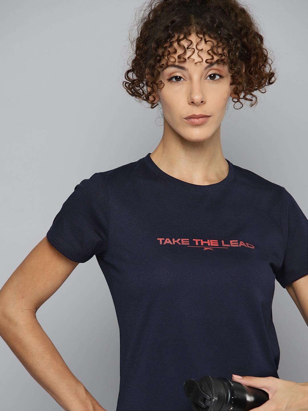 

Slazenger Women Typography Printed T-shirt, Navy blue
