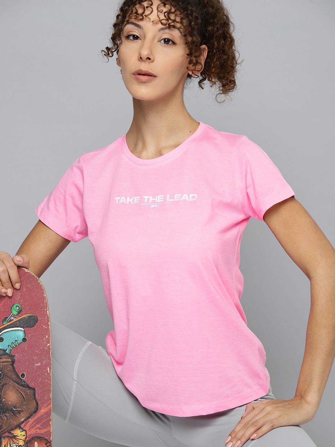 

Slazenger Typography Printed Sports T-shirt, Pink