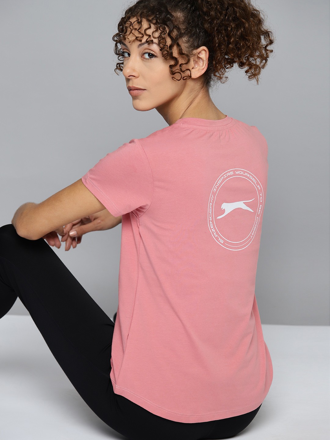 

Slazenger Printed Sports T-shirt, Rose