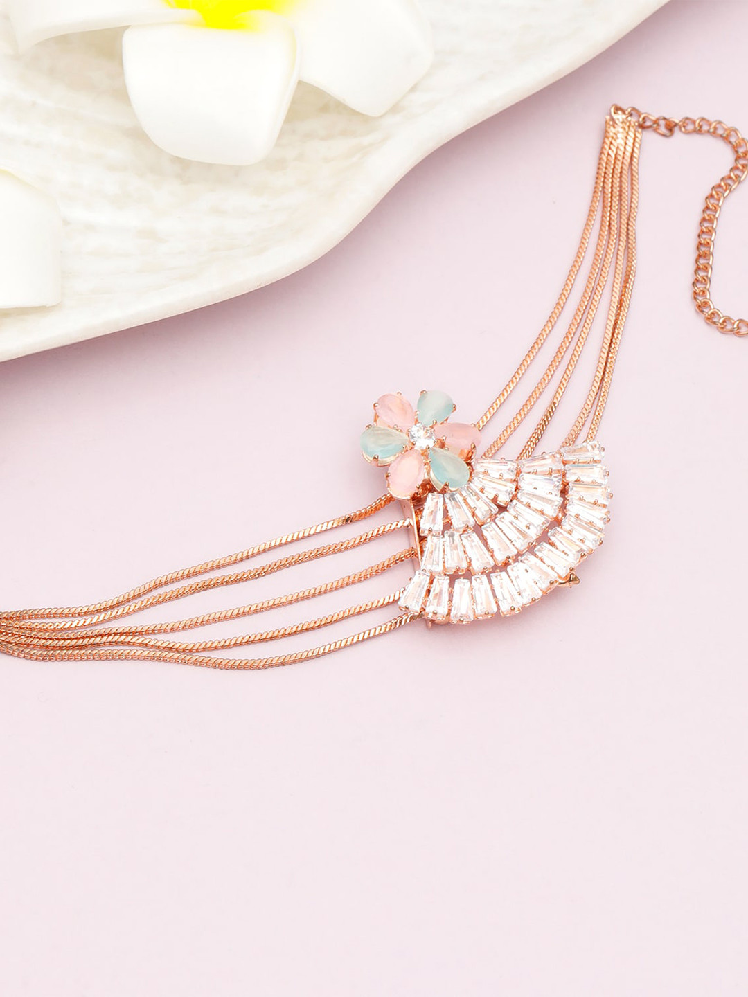 

Silver Shine Rose Gold-Plated Charm Bracelet