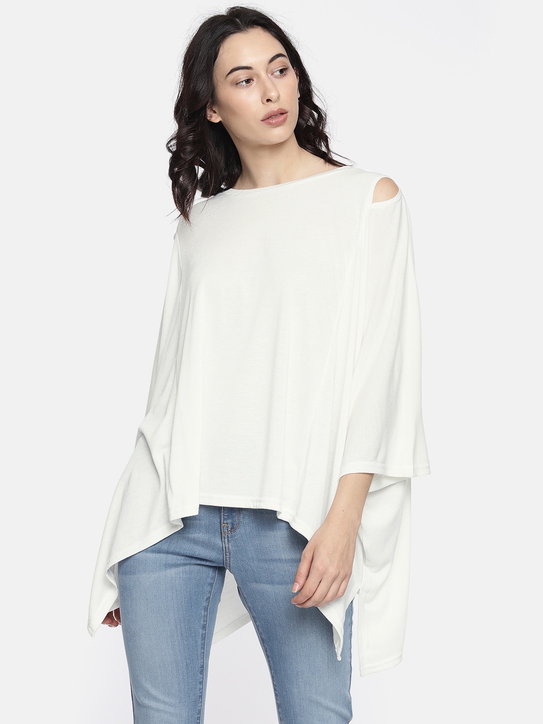 

Vero Moda Women White Solid Boxy Top