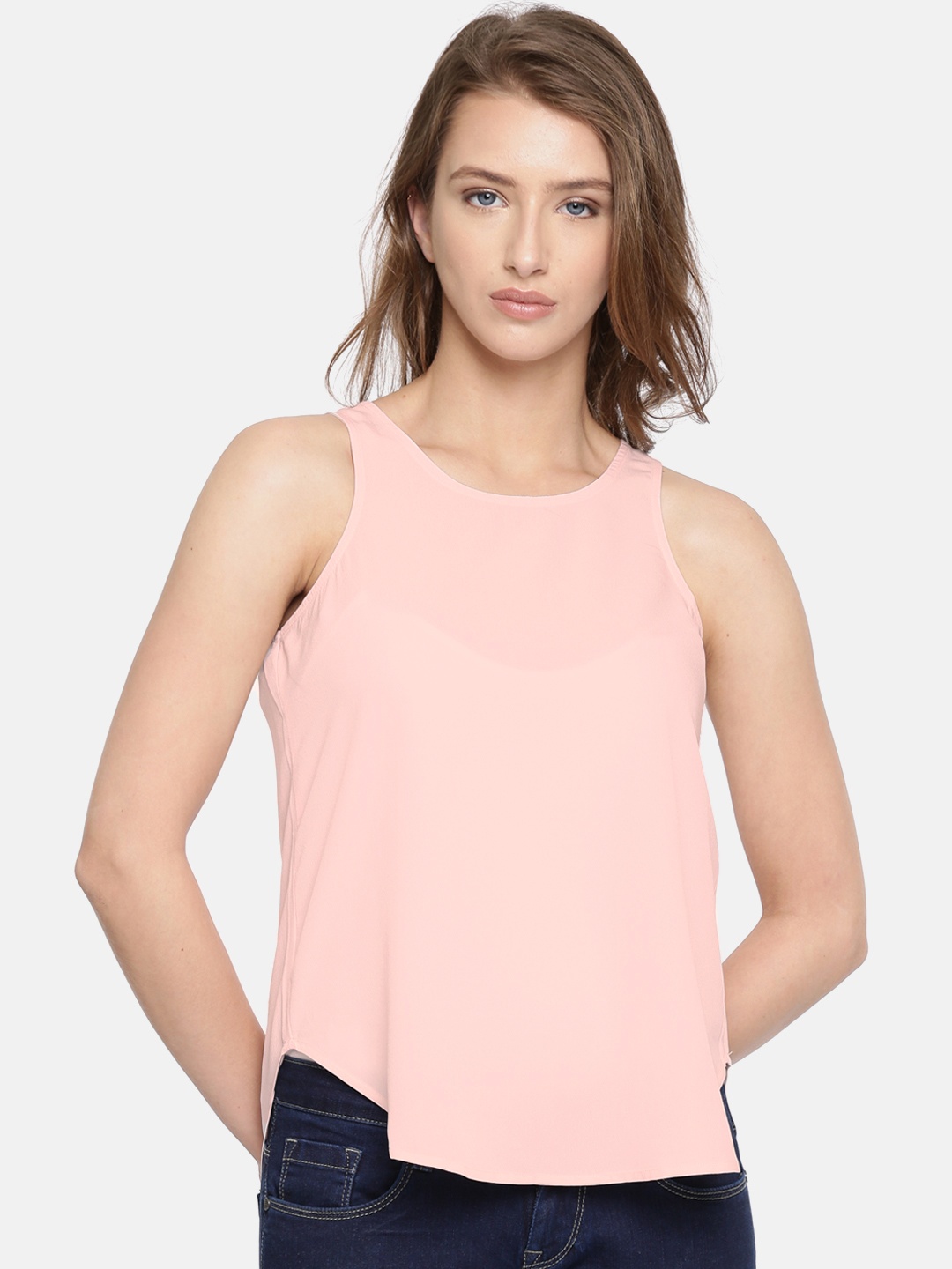 

Vero Moda Women Pink Solid Top