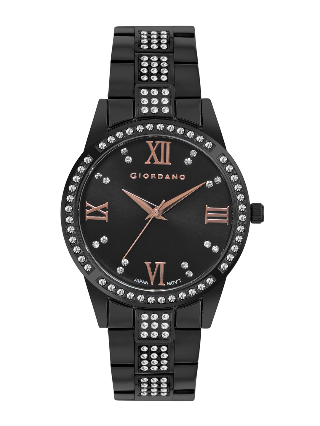 

GIORDANO Women Bracelet Style Straps Analogue Watch GZ-60066-11, Black