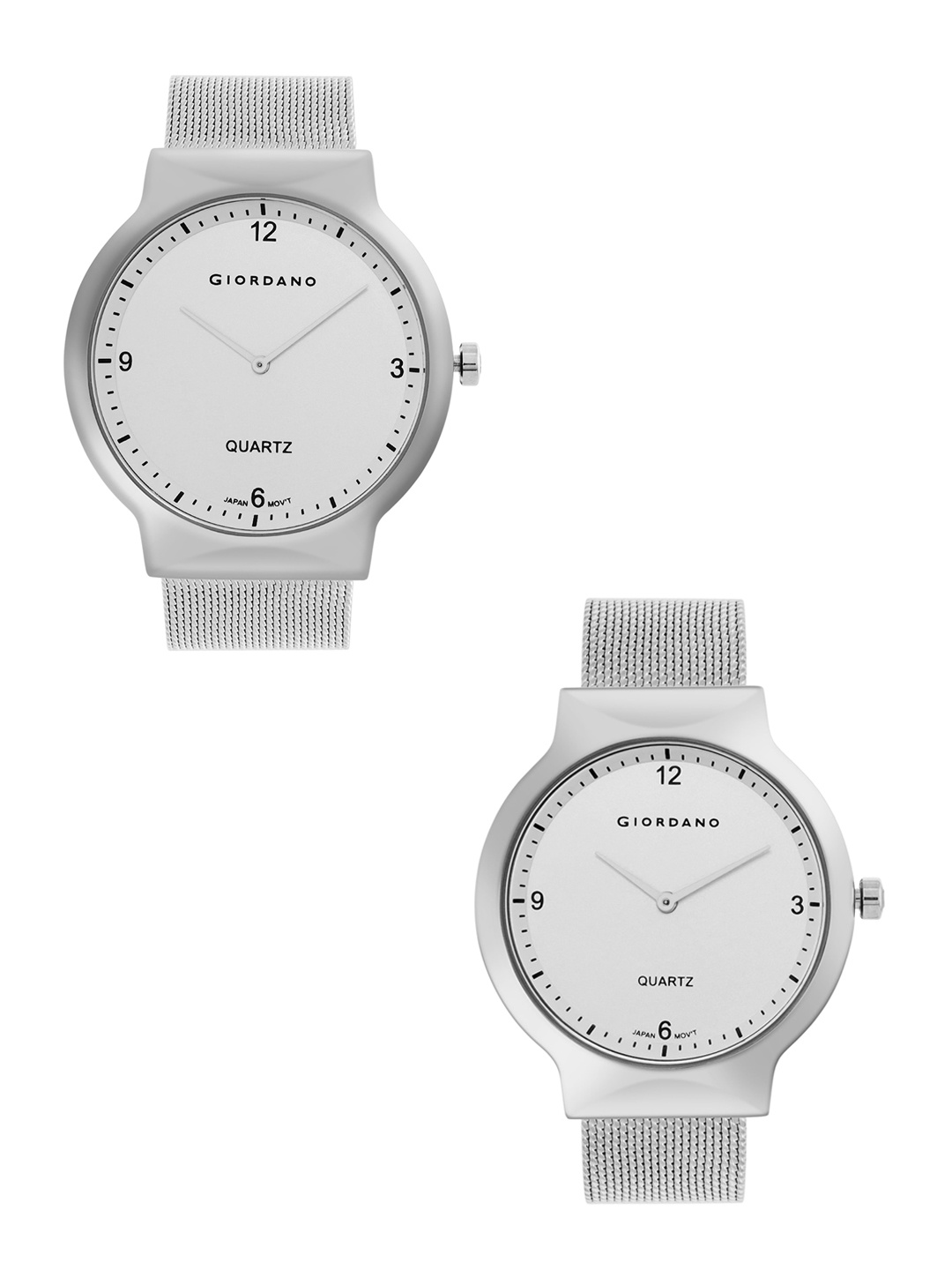 

GIORDANO Unisex Dial & Straps Analogue Watch GZ-987-SET-11, Silver