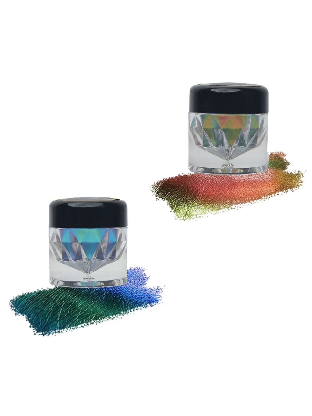 

Veoni BELLE Set of 2 Multichrome Duochrome Eyeshadow Pigment 2g Each - Aqua & Fall, Blue