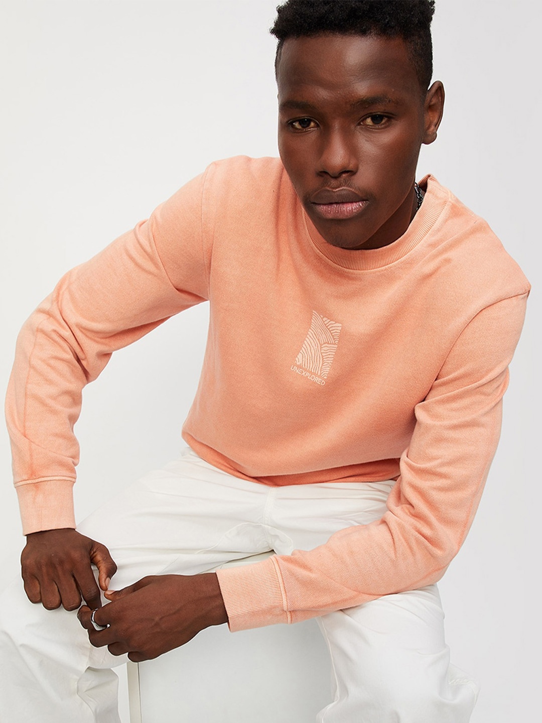 

max Cotton Pullover Sweatshirt, Orange