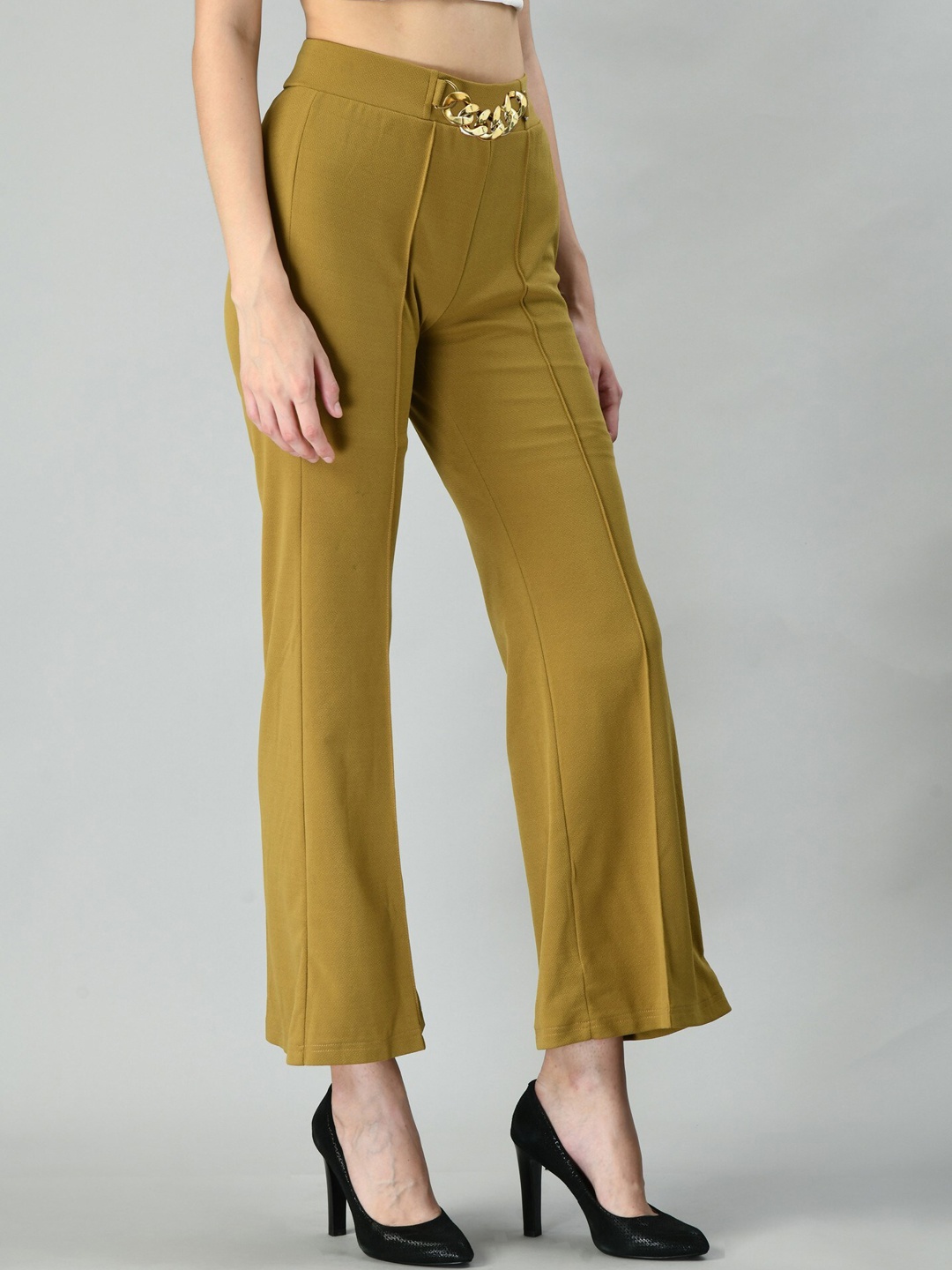 

Moshe Women Relaxed High-Rise Parallel Trousers, Olive