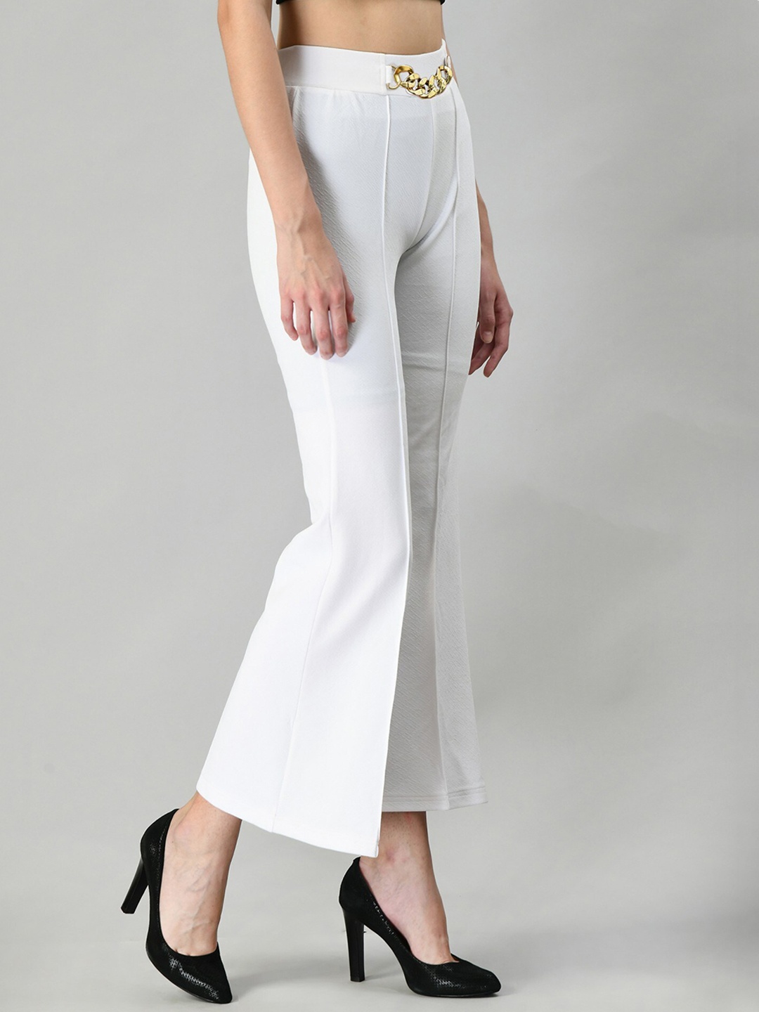 

Moshe Women Relaxed High-Rise Parallel Trousers, White