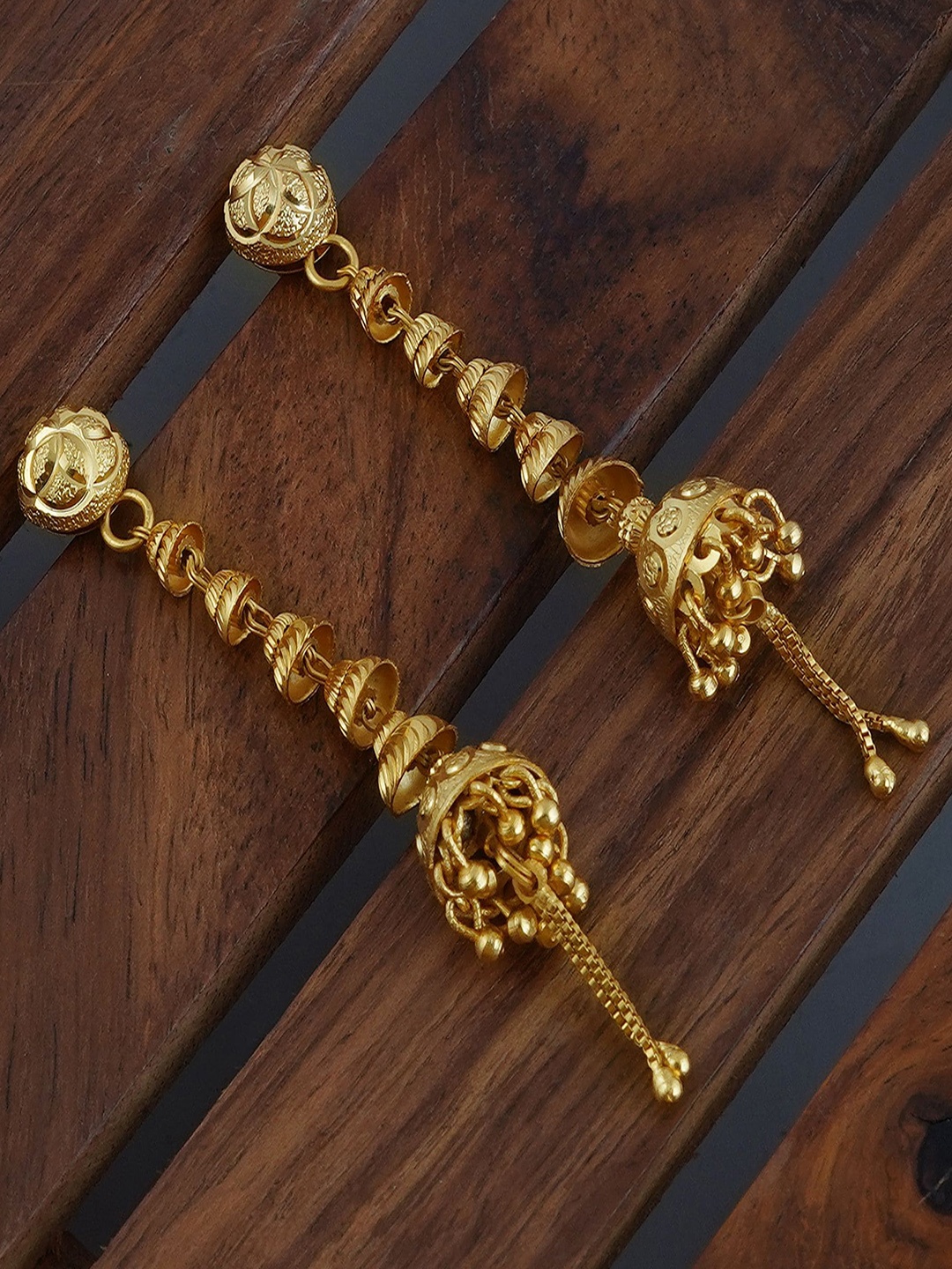

MANSIYAORANGE Gold-Plated Classic Jhumkas