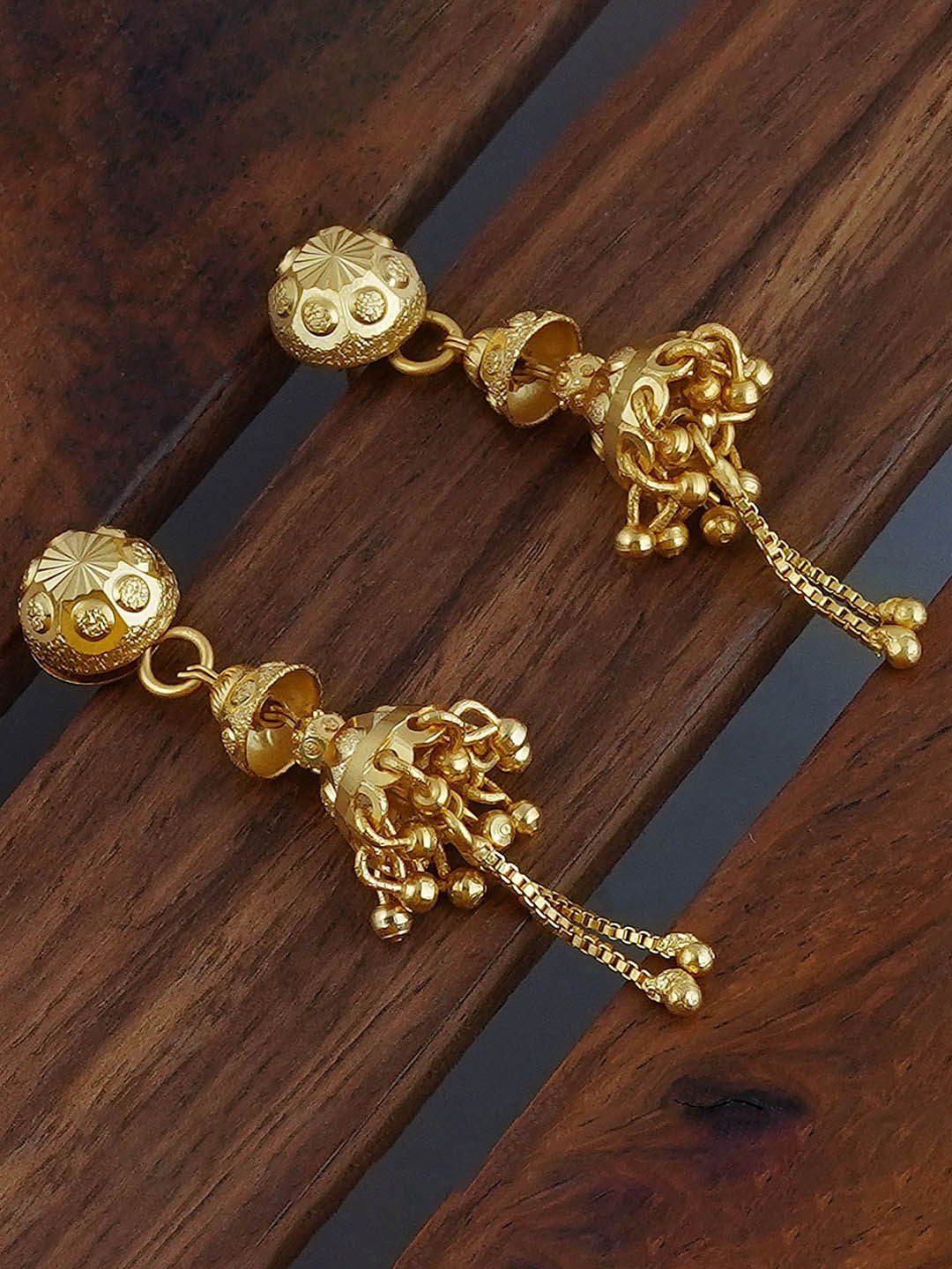 

MANSIYAORANGE Gold-Plated Classic Jhumkas