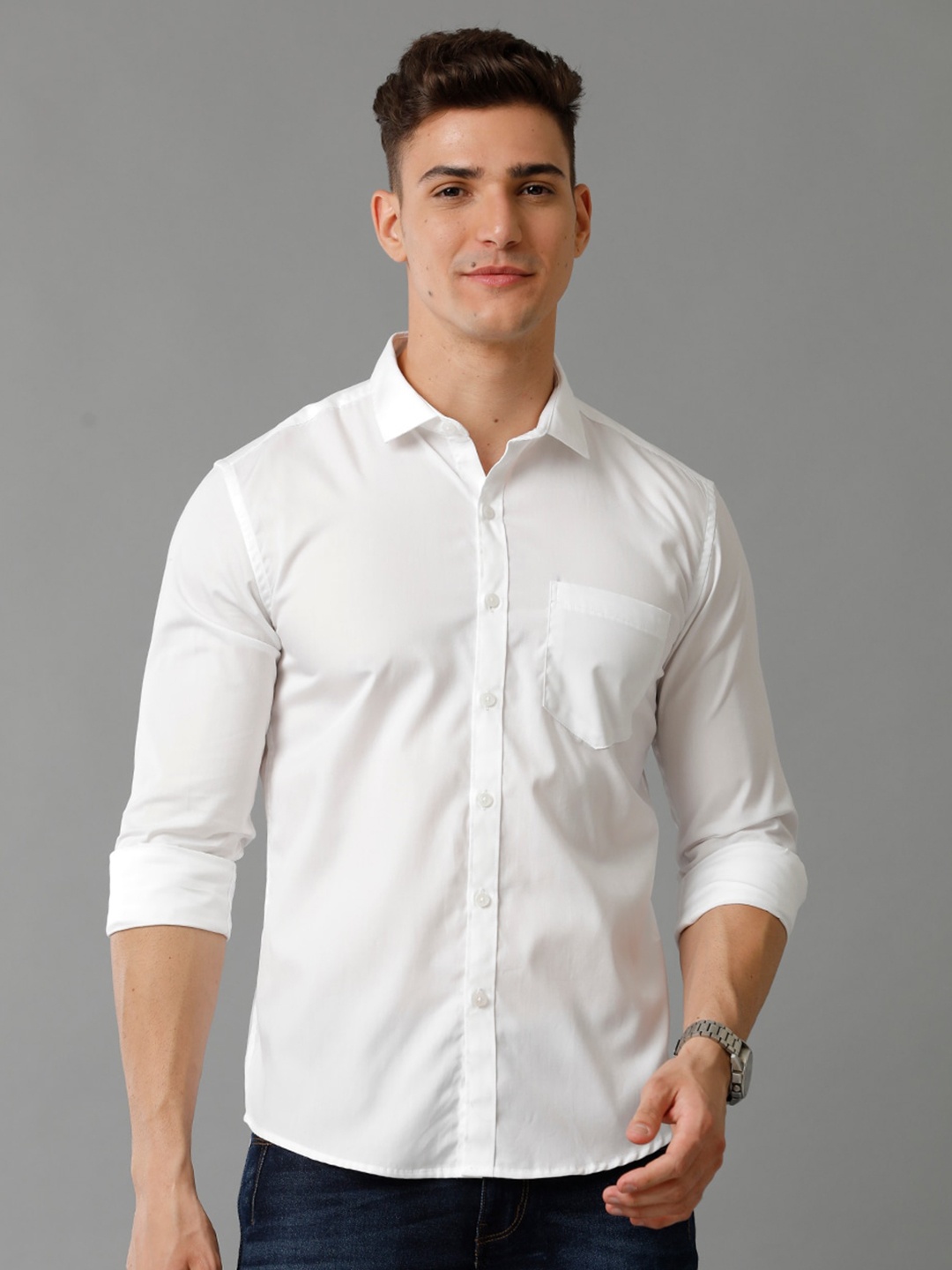 

YOVISH Comfort Cotton Casual Shirt, White