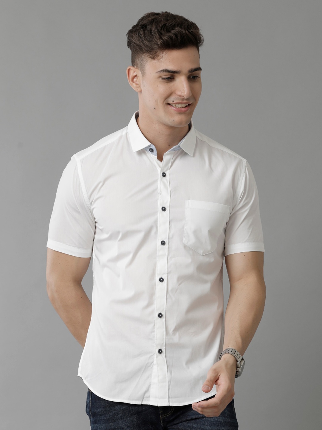 

YOVISH Comfort Cotton Casual Shirt, White