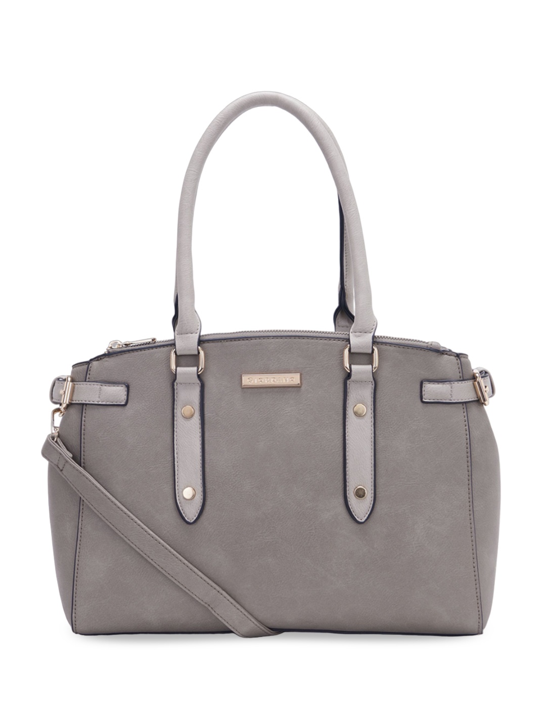 

GIORDANO PU Structured Satchel Bag, Grey