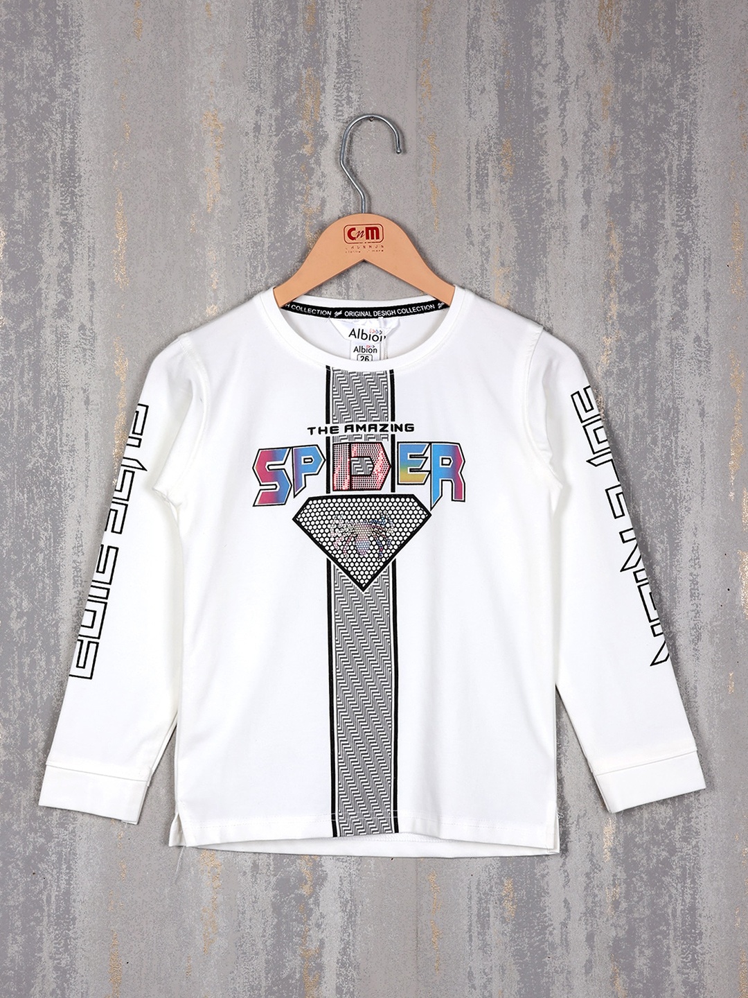 

Albion Boys Printed Sweatshirt, White