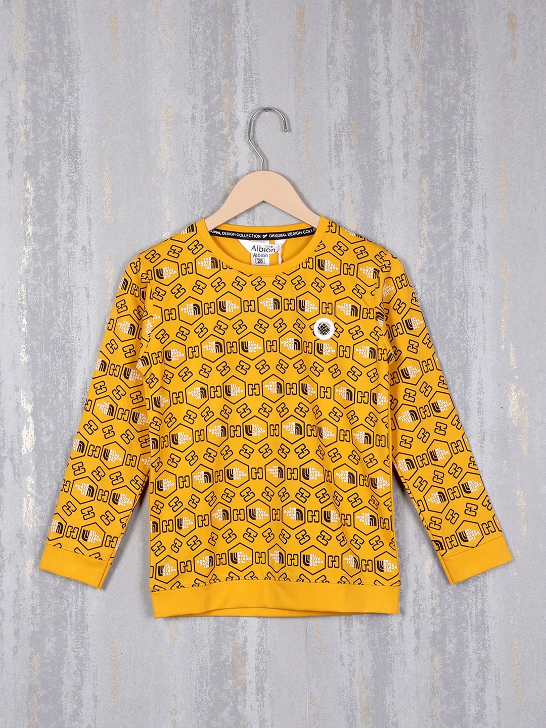 

Albion Boys Printed Sweatshirt, Yellow