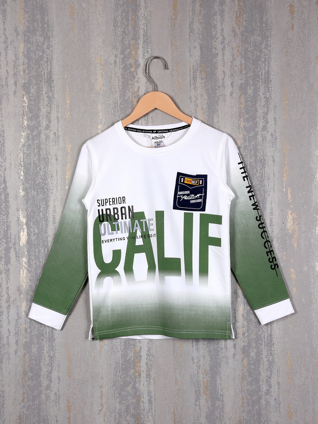 

Albion Boys Printed Sweatshirt, Green
