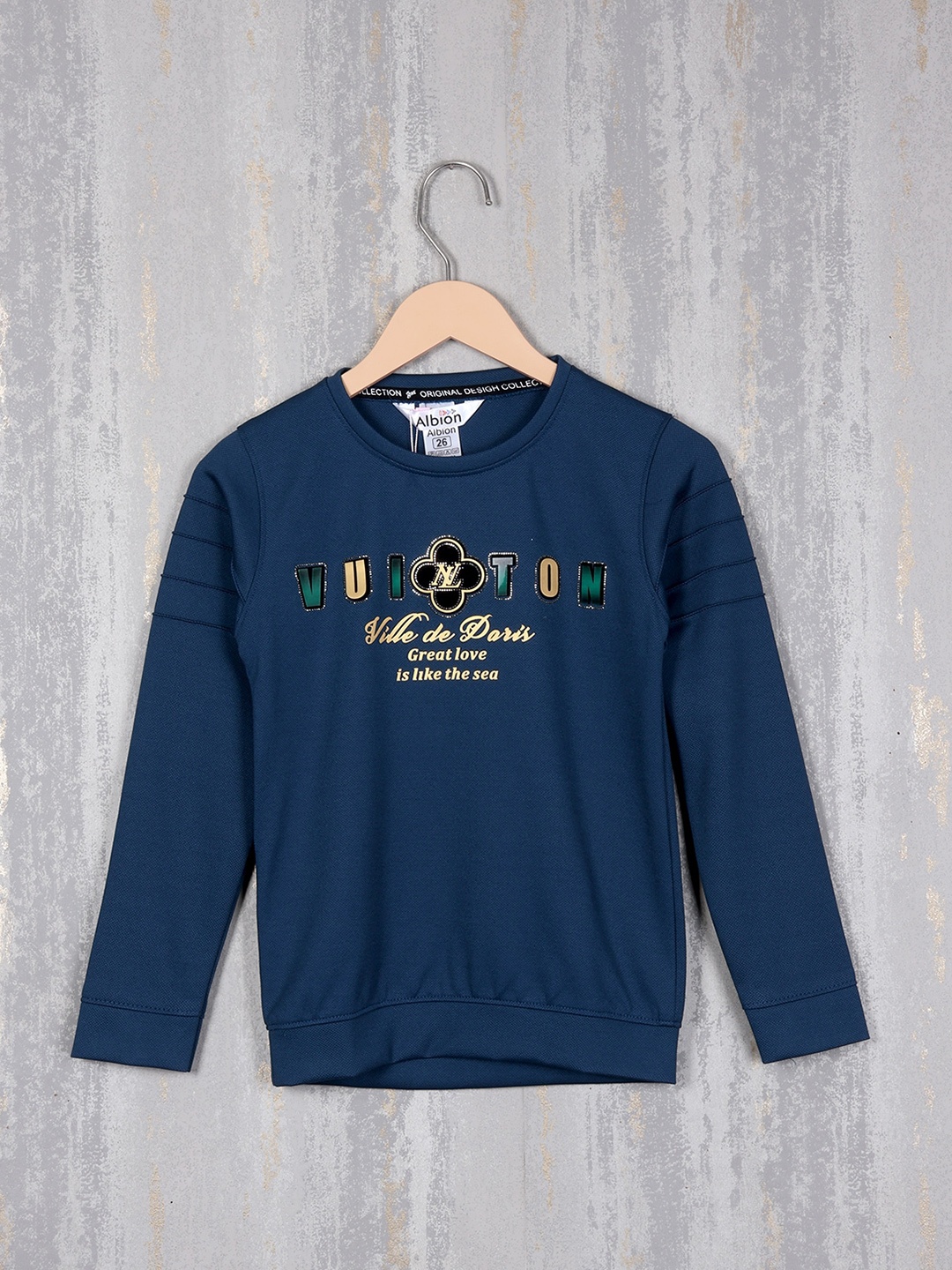 

Steele Boys Printed Pure Cotton Pullover Sweatshirt, Blue