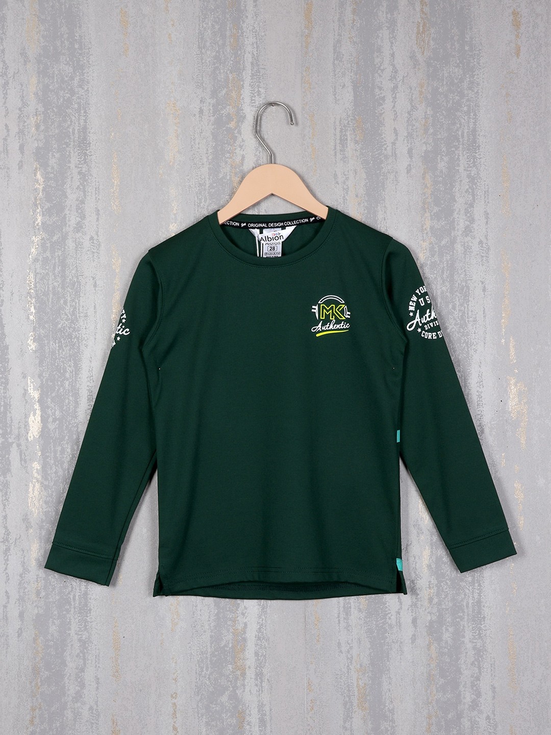 

Albion Boys Round Neck Printed Sweatshirt, Green
